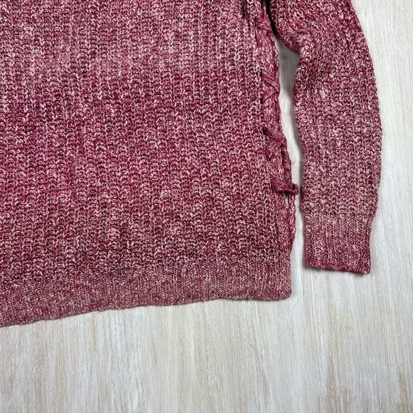 Lucky Brand Marled Rib Knit Cozy Classic Warm Everyday Pullover Sweater Large - Picture 8 of 15